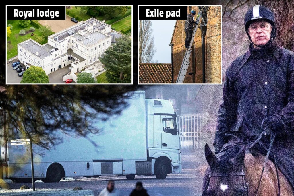 Removal vans arrive at Royal Lodge ahead of Andrew's eviction 'in weeks'
