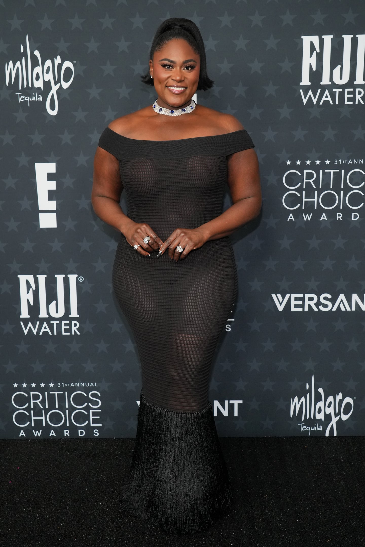 Danielle Brooks arrived at the 31st Annual Critics Choice Awards on Sunday at The Barker Hanger in Santa Monica, Calif.