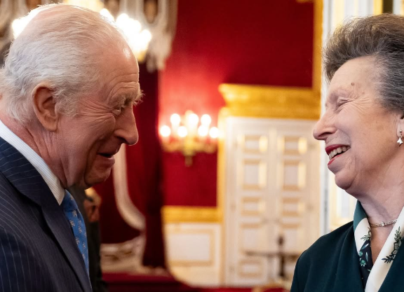 King Charles share a laugh with Princess Anne in a sweet Royal Family moment