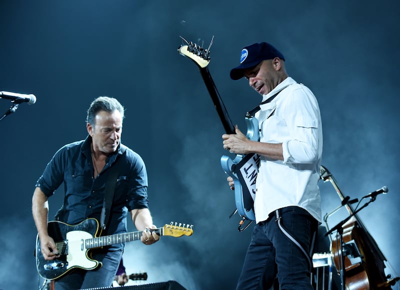 Bruce Springsteen and Tom Morello 2015