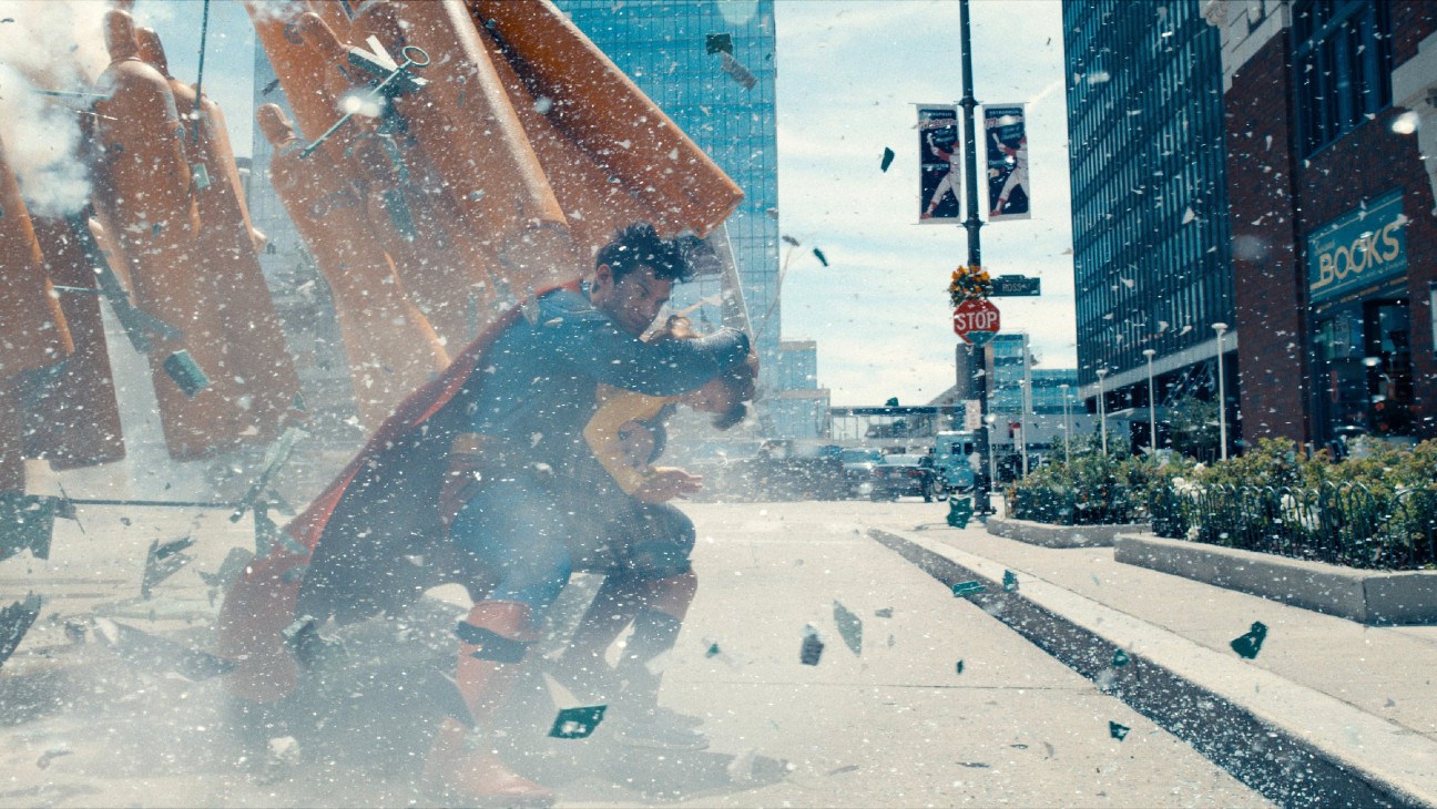 David Corenswet in a scene from 'Superman.'