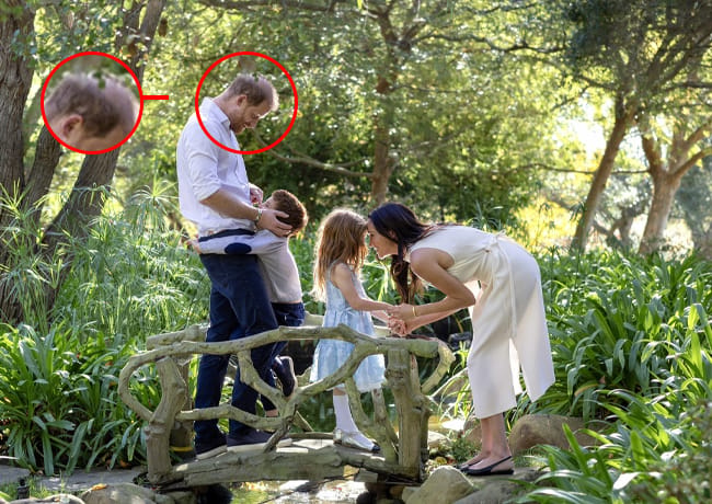 Prince Harry and Meghan Markle Christmas card 2025 Photoshop fails