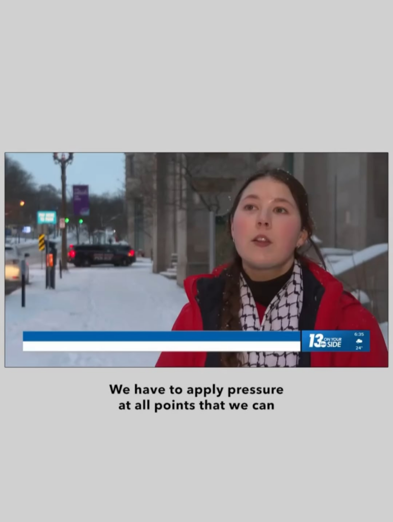 Anti-war protester arrested on TV after speaking out against Trump