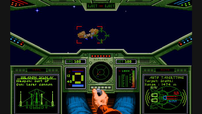 Screenshot from the 1990 video game Wing Commander