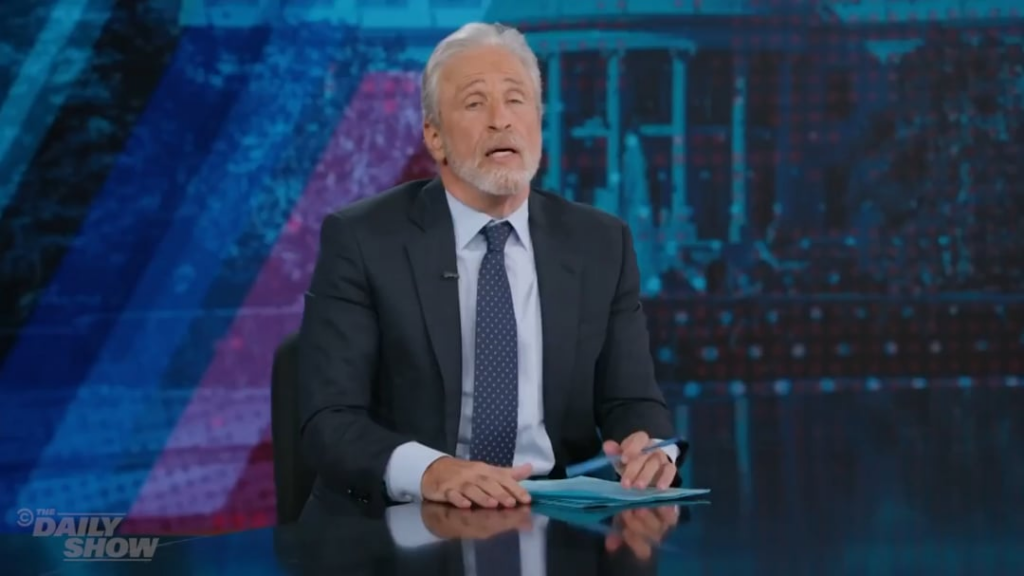 Jon Stewart attempts to make sense of Trump excusing J6 "protesters" but not condemning the murder of Renee Good