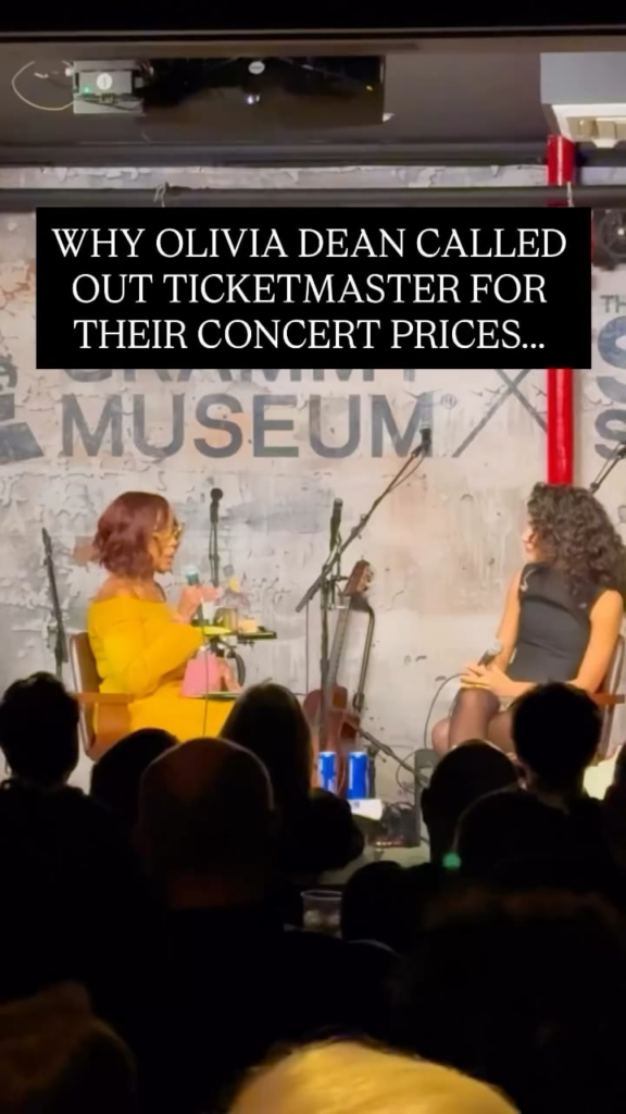 Why Olivia Dean called out Ticketmaster for their concert prices: ‘I think concert tickets are overpriced, I think that people should be able to come to the show and it shouldn’t cost an arm and a leg’