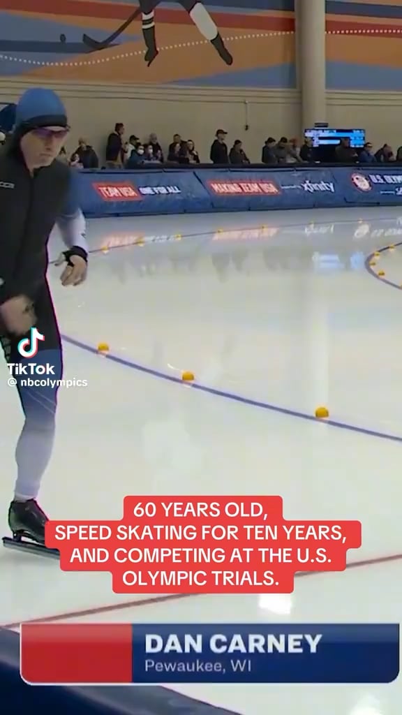 Dan Carney, 60-years-old, becomes oldest skater to ever compete at Speed Skating Trials