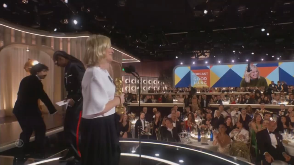 Amy Poehler has won the first ever Golden Globe for Best Podcast for ‘Good Hang with Amy Poehler’ at the 83rd Annual Golden Globes Awards: "This is exactly how I pictured it: Snoop Dogg giving me the award. I don't know about award shows, but when they get it right it makes sense" (January 11, 2026)