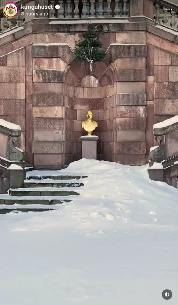 Swedish royal family announcing the official end to their Christmas season with a cheeky social media video