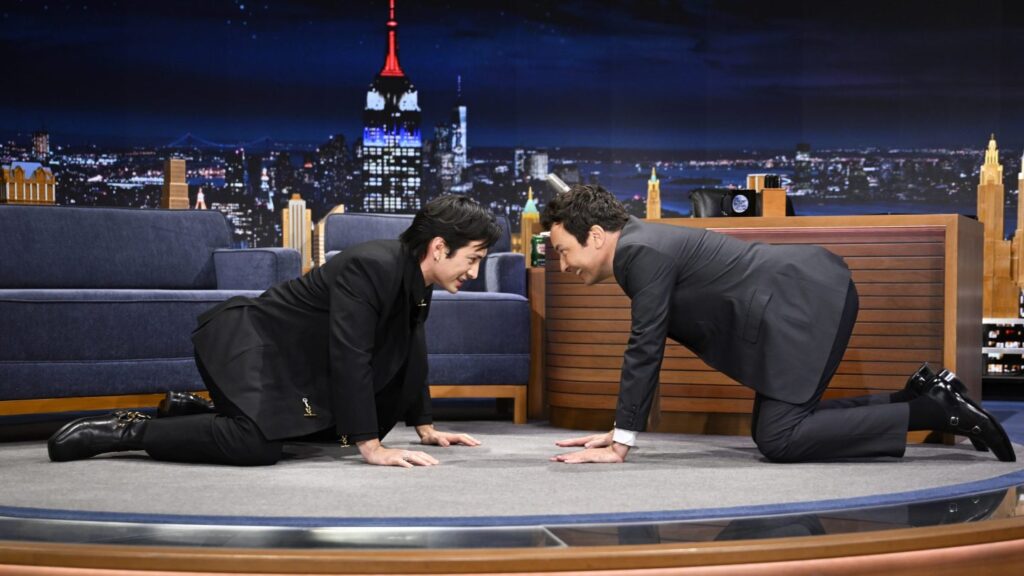 Hudson Williams Stretches, Teases Heated Rivalry Season 2 on Tonight Show
