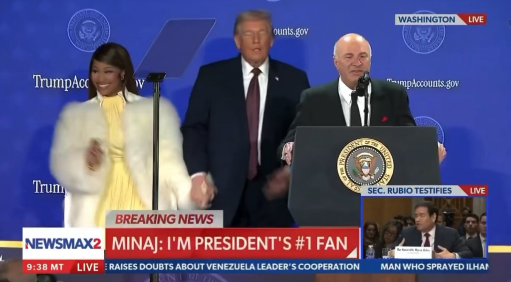 ‘Marty Supreme’ Star Kevin O’leary Thanks and Praises Trump at Trump Accounts Summit