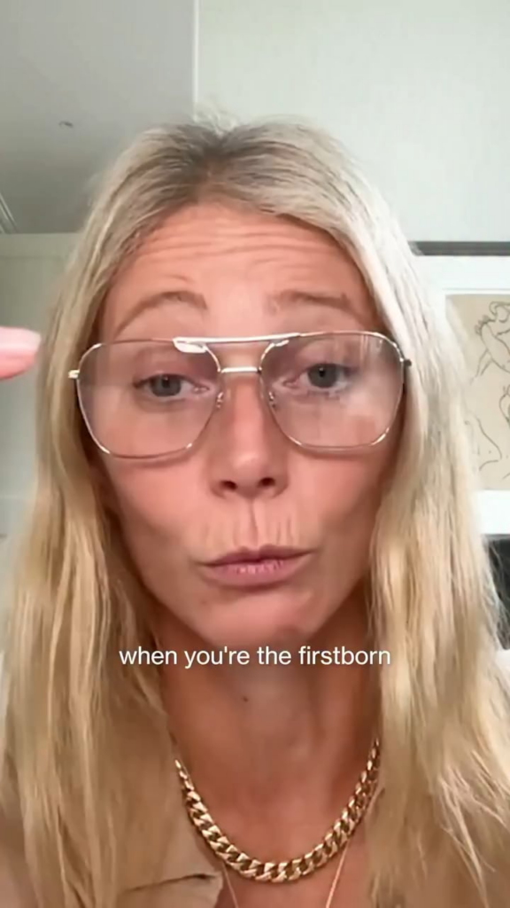 Gwyneth Paltrow on what it’s like to be a firstborn daughter: ‘It’s the implicit responsibility that gets put on your shoulders in terms of reflecting back to your parents that they are good and important people and looking after your siblings”