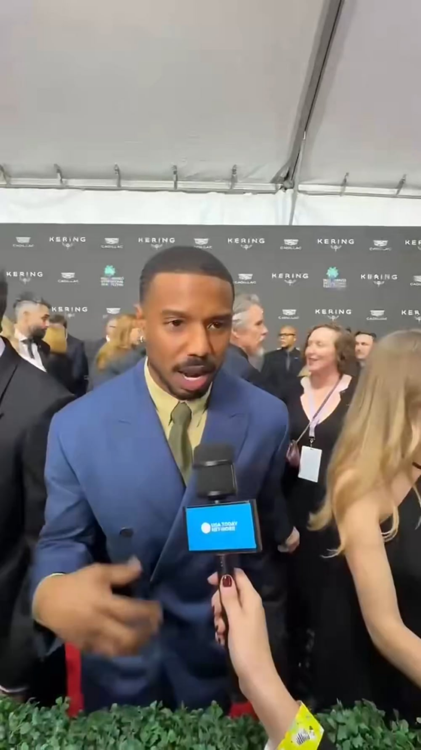 Michael B. Jordan and Amanda Seyfried friendship at Palm Springs International Film Awards Michael B. Jordan and Amanda Seyfried friendship at Palm Springs International Film Awards