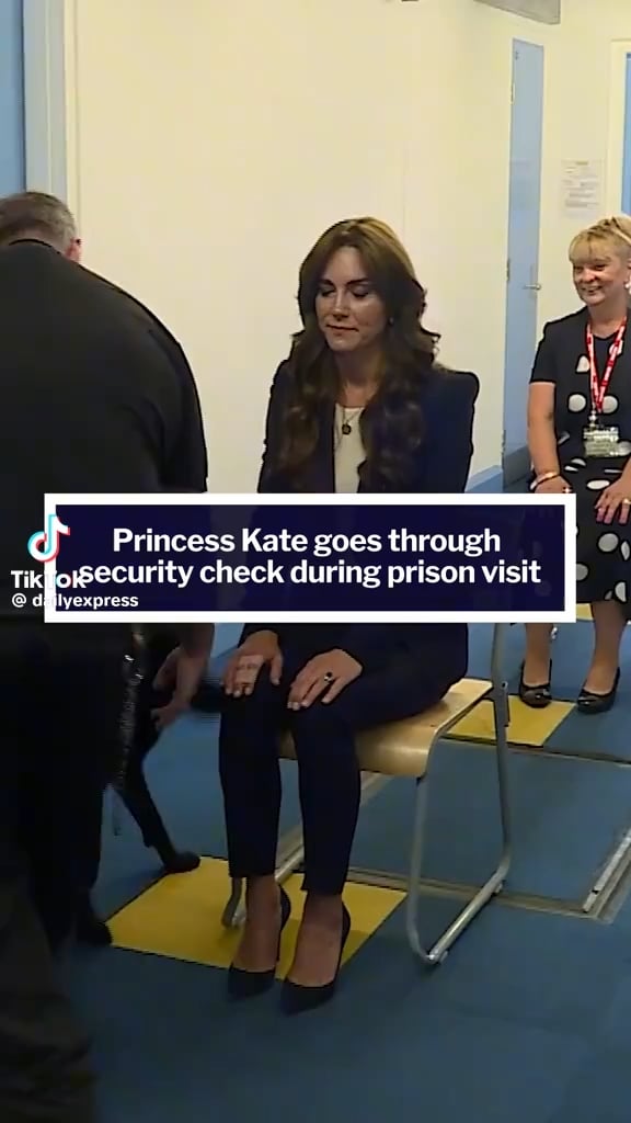 Tb to Kate being inspected by a prison sniffer dog Tb to Kate being inspected by a prison sniffer dog