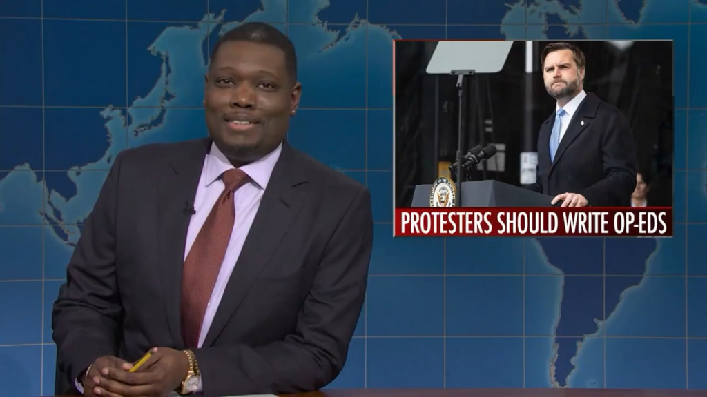 Michael Che comments on ICE during SNL’s Weekend Update: “I get that ICE agents are people—allegedly—and they have a job to do, but at some point while you're pepper-spraying old ladies or shooting at a nurse, do you ever stop to ask yourself, 'Are we dicks?'”
