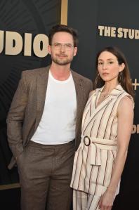 Patrick J. Adams, Troian Bellisario at Apple TV+ Series “The Studio” World Premiere held at the Academy Museum of Motion Pictures on March 24, 2025 in Los Angeles, California.