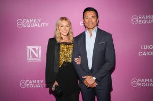 Kelly Ripa, Mark Consuelos at Family Equality's Night at the Pier Gala held at Pier Sixty on May 12, 2025 in New York, New York.