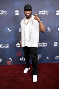 In this image released on December 31, 2025, 50 Cent arrives at "Dick Clark's New Year's Rockin' Eve with Ryan Seacrest" 2026.