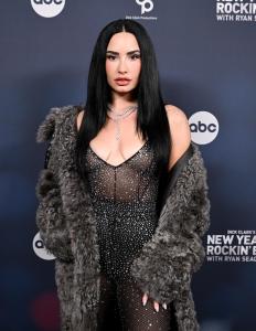 In this image released on December 31, 2025, Demi Lovato arrives at "Dick Clark's New Year's Rockin' Eve with Ryan Seacrest" 2026.