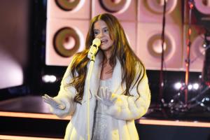 Maren Morris at “Dick Clark’s New Year’s Rockin’ Eve with Ryan Seacrest 2026” at Times Square on December 31, 2025 in New York, New York.