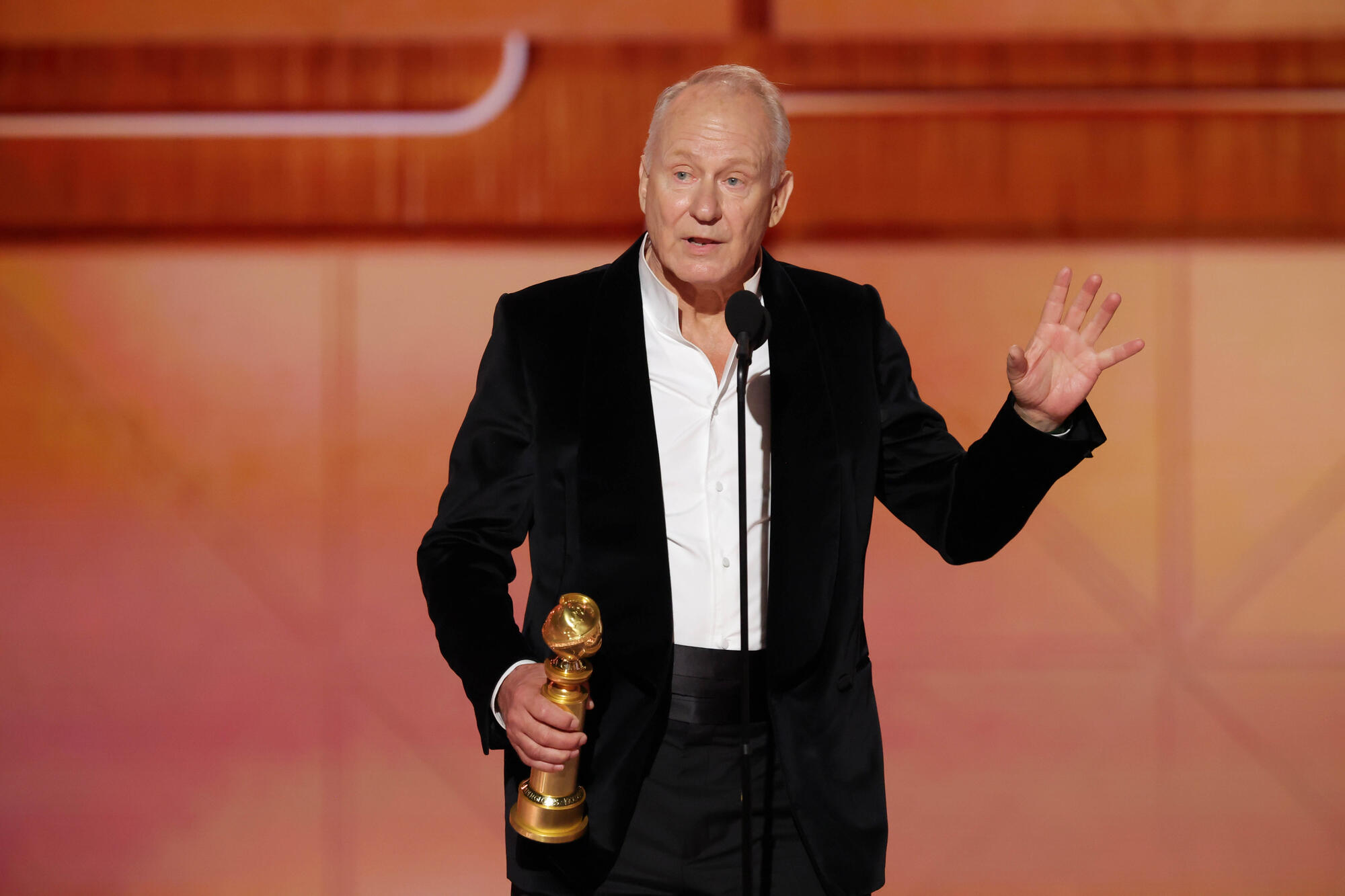 Stellan Skarsgård at the 83rd Annual Golden Globes held at The Beverly Hilton on January 11, 2026 in Beverly Hills, California.