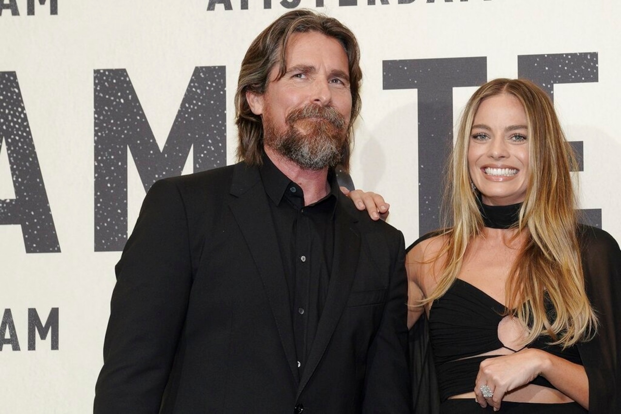 Margot Robbie, right, and Christian Bale
