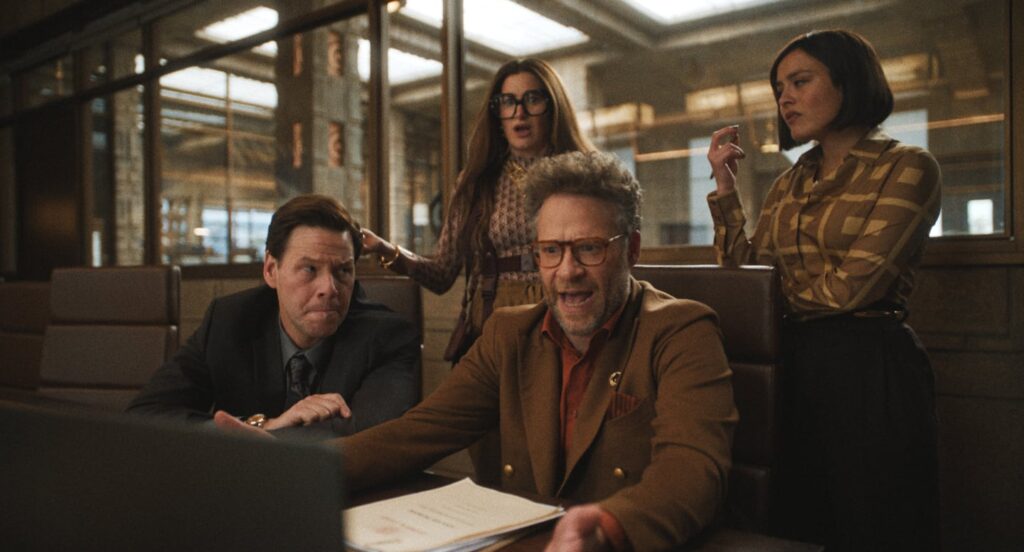 5 Critics Choice Awards nominees to binge watch From left: Ike Barinholtz, Kathryn Hahn, Seth Rogen, and Chase Sui Wonders in "The Studio."