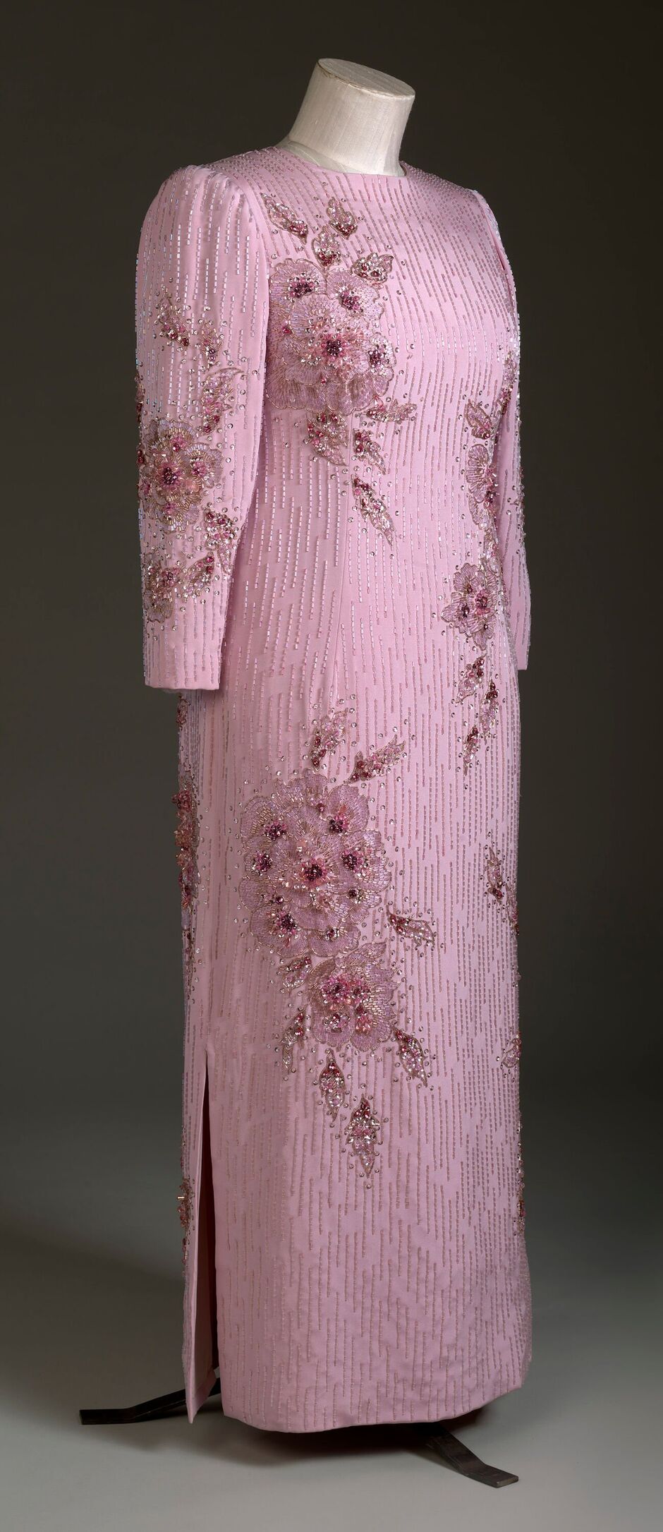 Pink Peonies Evening Dress, Ian Thomas, 1986