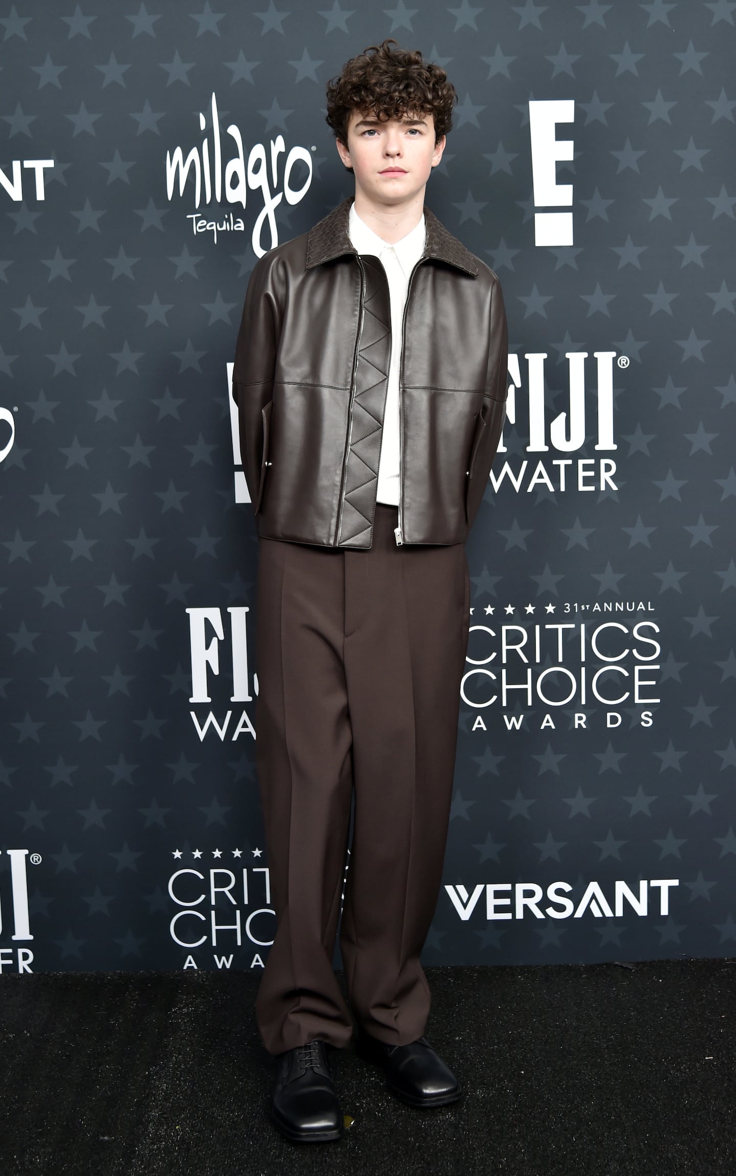 Owen Cooper arrived at the 31st Annual Critics Choice Awards on Sunday at The Barker Hanger in Santa Monica, Calif.