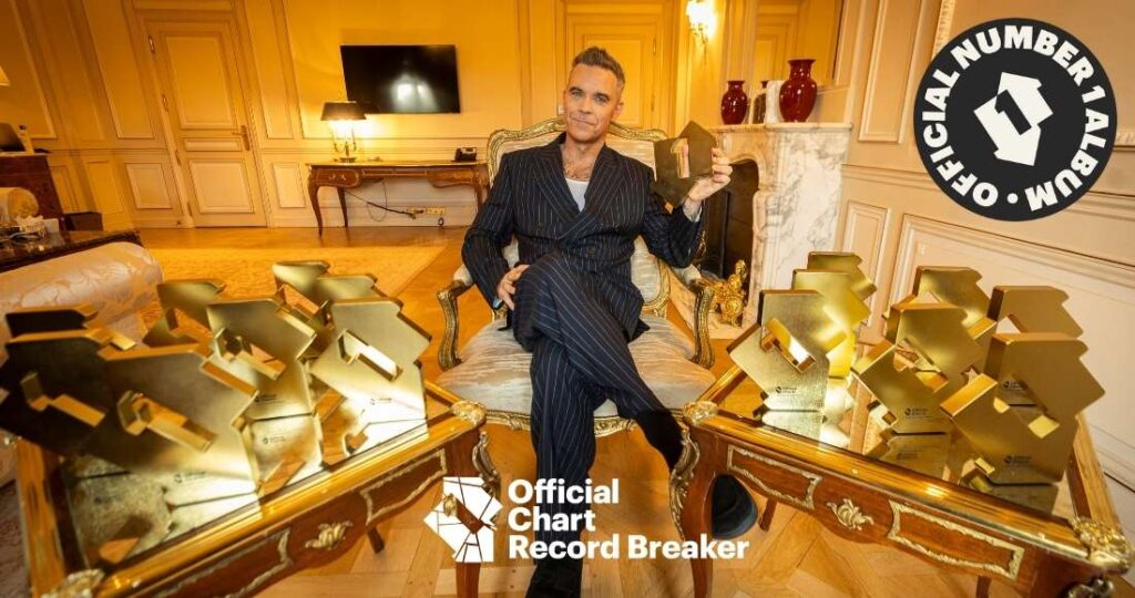 Robbie Williams surpasses The Beatles with the most Official UK Number 1 albums ever TikTok icon