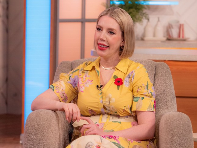 Editorial use only Mandatory Credit: Photo by Ken McKay/ITV/Shutterstock (15622402at) Katherine Ryan 'Lorraine' TV show, London, UK - 27 Oct 2025
