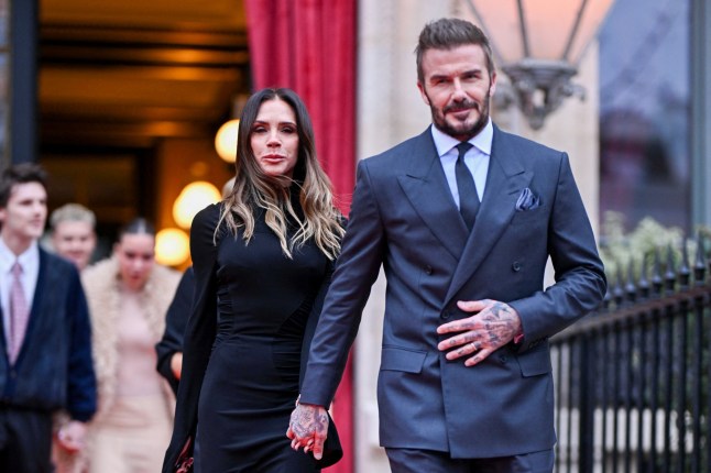 BGUK_3471413 - Paris, FRANCE Victoria Beckham, accompanied by her family, leaving the Hotel La R??serve to go to the Ministry of Culture to be made a Knight of the Order of Arts and Letters in Paris, France. Pictured: Victoria Beckham - David Beckham - Harper Beckham, Cruz Beckham, Romeo Beckham BACKGRID UK 26 JANUARY 2026 BYLINE MUST READ: BEST IMAGE / BACKGRID UK: +44 208 344 2007 / uksales@backgrid.com USA: +1 310 798 9111 / usasales@backgrid.com *Pictures Containing Children Please Pixelate Face Prior To Publication*