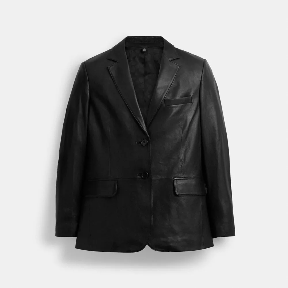 Black Leather Blazer