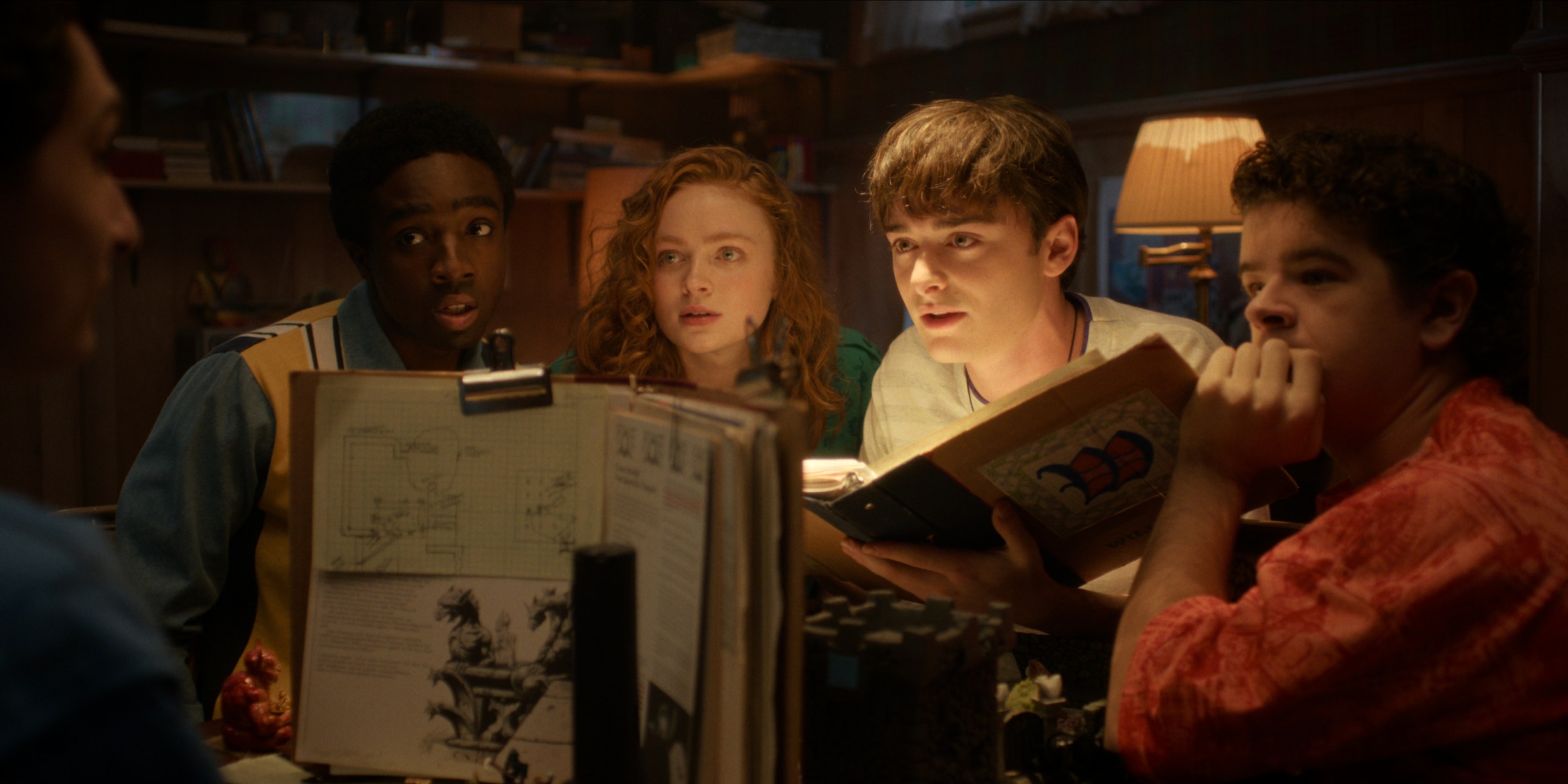 A still photo from the finale of Stranger Things.