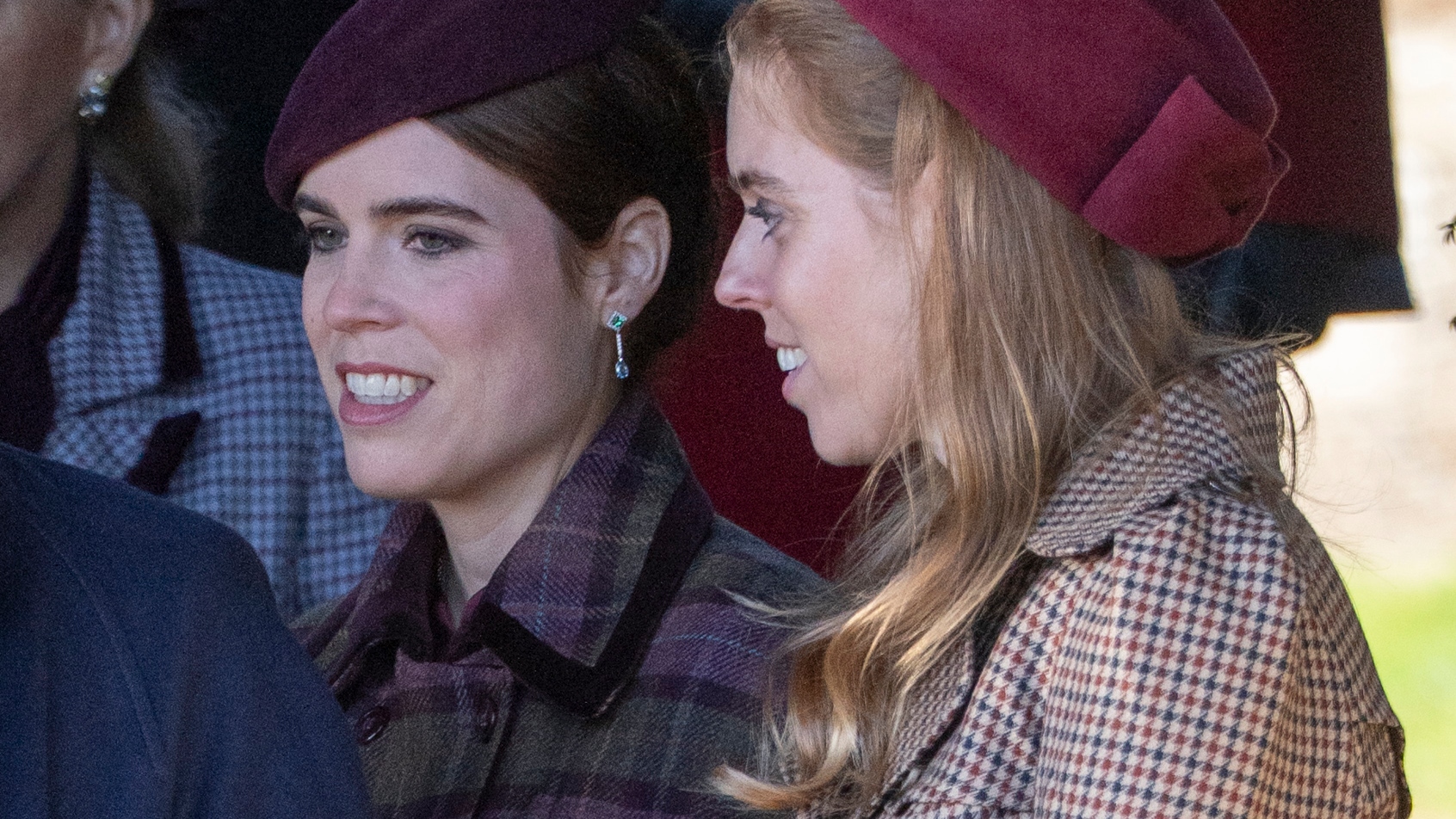 Princess Beatrice and Princess Eugenie attend the Christmas Morning Service at St Mary Magdalene Church on December 25, 2025 in Sandringham