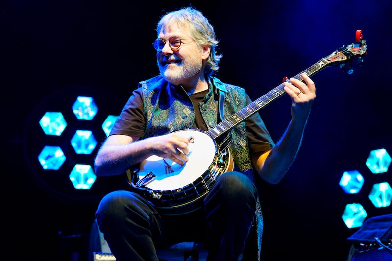 Bela Fleck of Bela Fleck & The Flecktones performs at Joy Theater on December 20, 2025 in New Orleans, Louisiana.