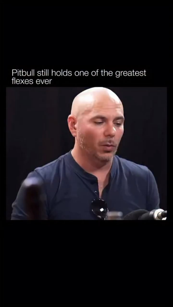 One of Pitbull’s greatest flexes is that his name comes before the dog breed on Google