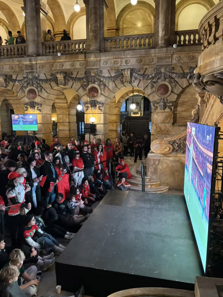 Zohran Mamdani hosted a watch party for the AFCON final with Morocco and Senegal fans in attendance