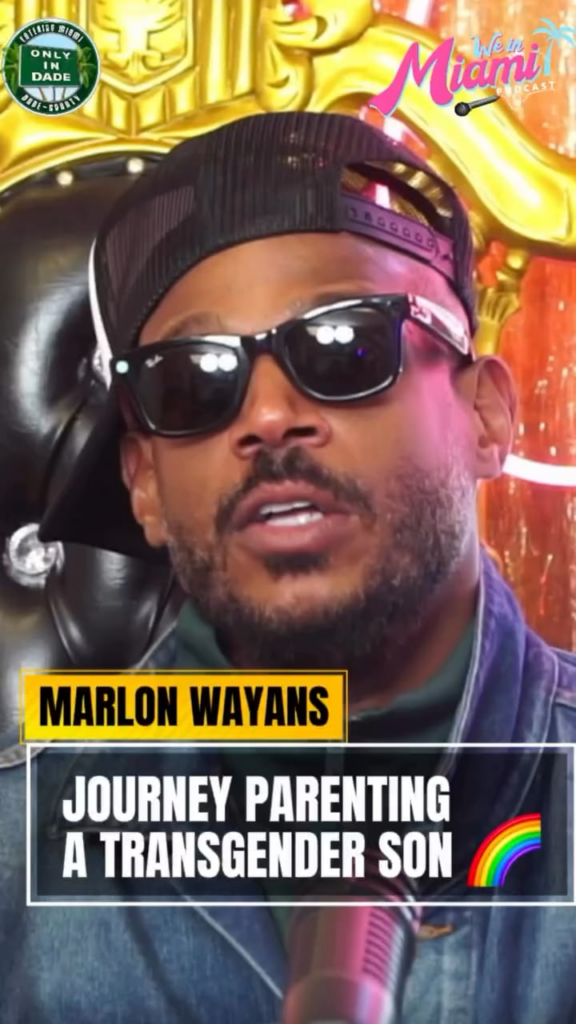 Marlon Wayans on his trans son: “People can judge & say what they want but at the end of the day that’s my child. And I’m gonna love my baby regardless of what anybody says… You can’t beat gay out of someone. You can’t hypnotize somebody to not be transgender. You just gotta accept & love them.” Marlon Wayans on his trans son: "People can judge & say what they want but at the end of the day that's my child. And I'm gonna love my baby regardless of what anybody says… You can't beat gay out of someone. You can't hypnotize somebody to not be transgender. You just gotta accept & love them."