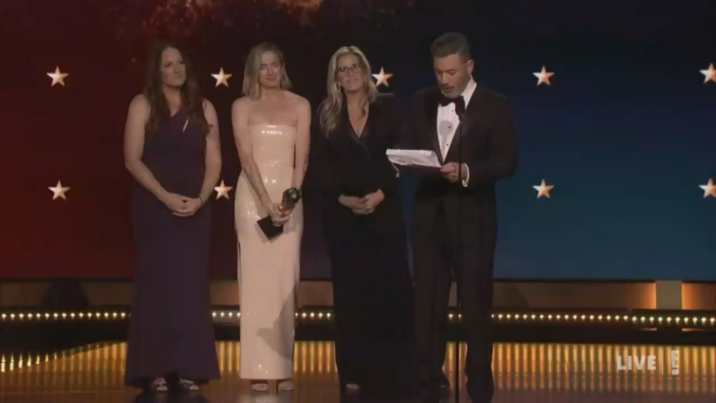 Jimmy Kimmel during his acceptance speech for Best Talk Show at the Critics Choice Awards: “I want to thank our president, Donald Jennifer Trump, without whom we would be going home empty handed tonight. So thank you, Mr. President, for all the many ridiculous things you do each and every day.“
