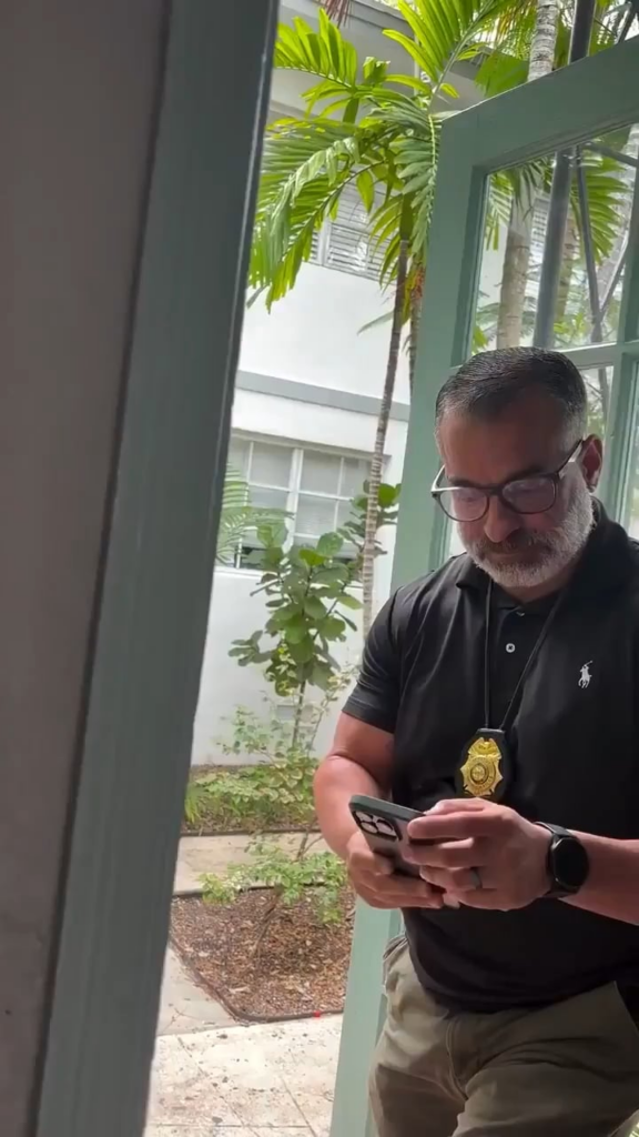 The mayor of Miami Beach sent police to the home of a U.S. citizen after she criticized the Mayor(Steven Meiner) on Facebook over his pro Israel stance.