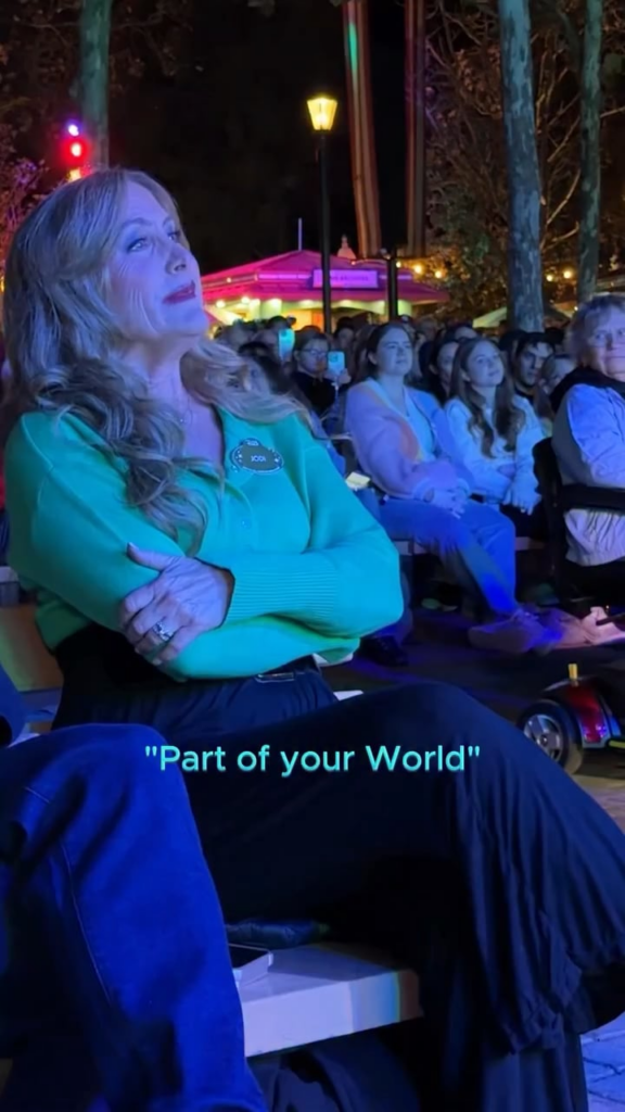 Jodi Benson (the original voice actress of Ariel in ‘The Little Mermaid’ watches Sierra Boggess (the original Broadway actress) perform ‘Part of Your World’