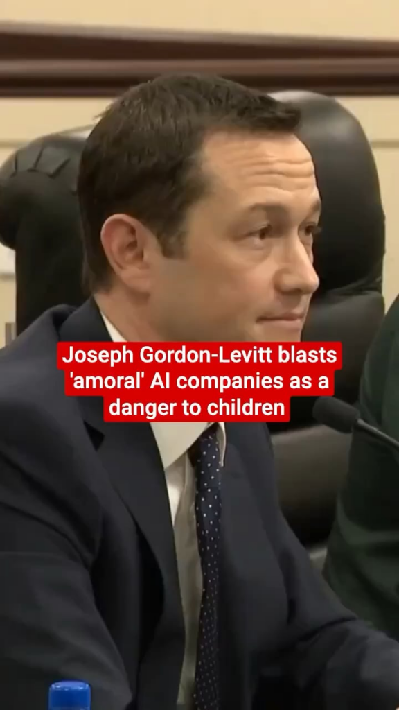Joseph Gordon-Levitt in Utah urging lawmakers to pass a bill requiring AI companies to publish child safety plans: “These amoral AI businesses have proven they are incapable of prioritizing the well-being of kids.”