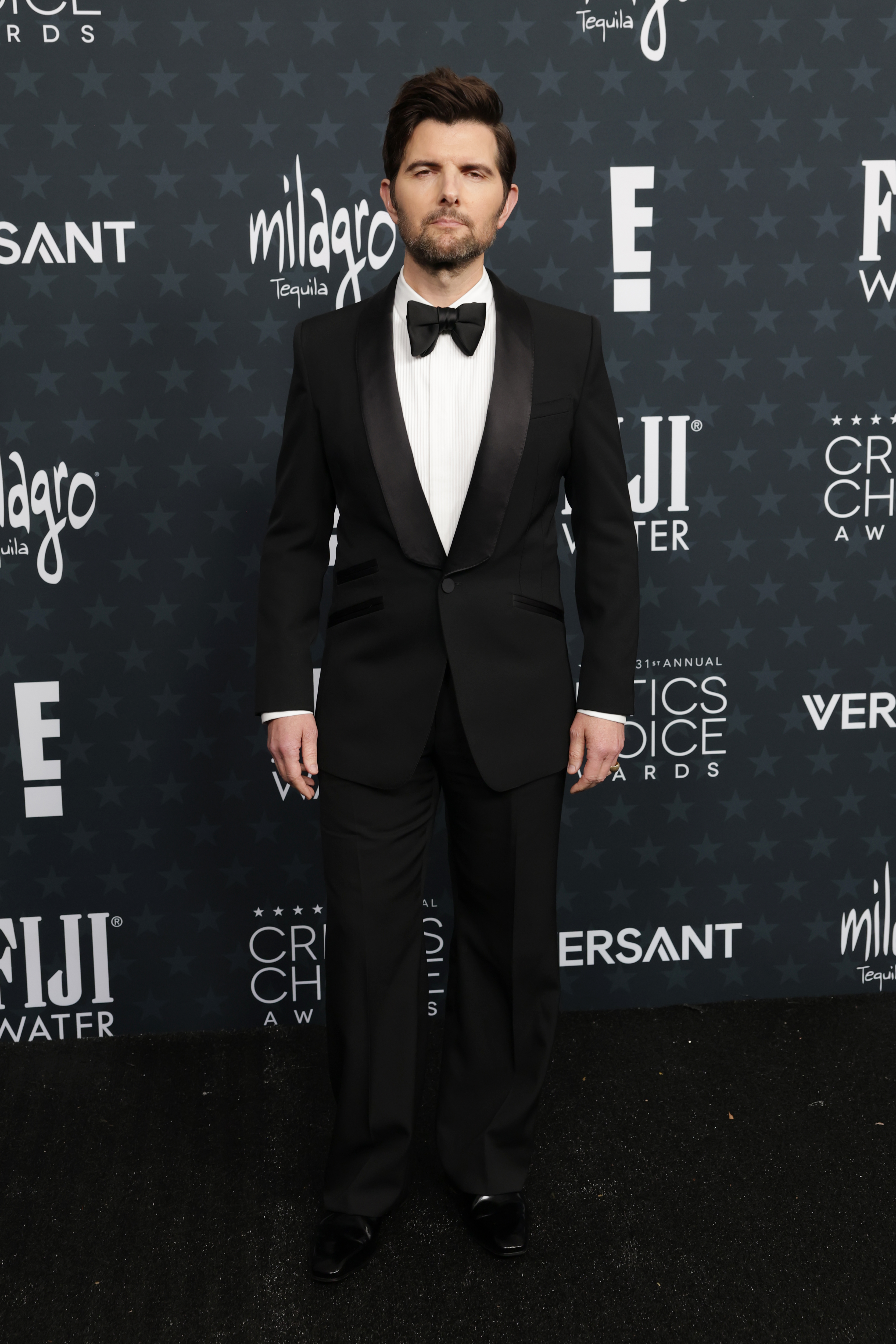 Adam Scott attends the 31st Annual Critics Choice Awards at Barker Hangar on January 04, 2026 in Santa Monica, California
