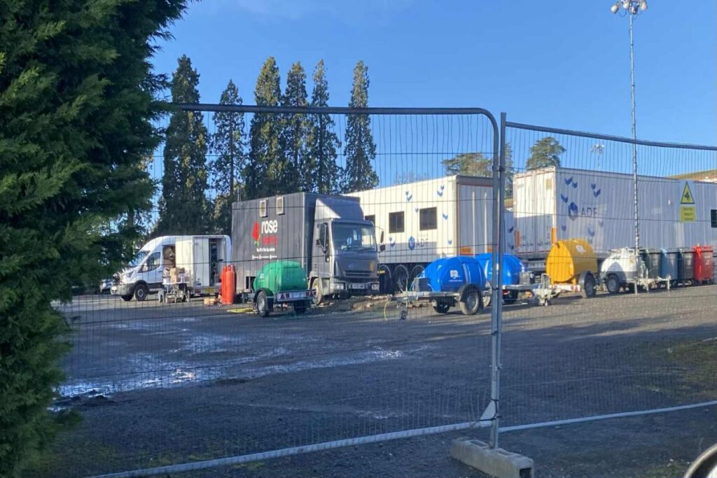 Celebrities spotted filming new TV show at historic hotel