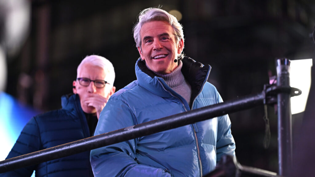 Anderson Cooper and Andy Cohen attend the Times Square New Year