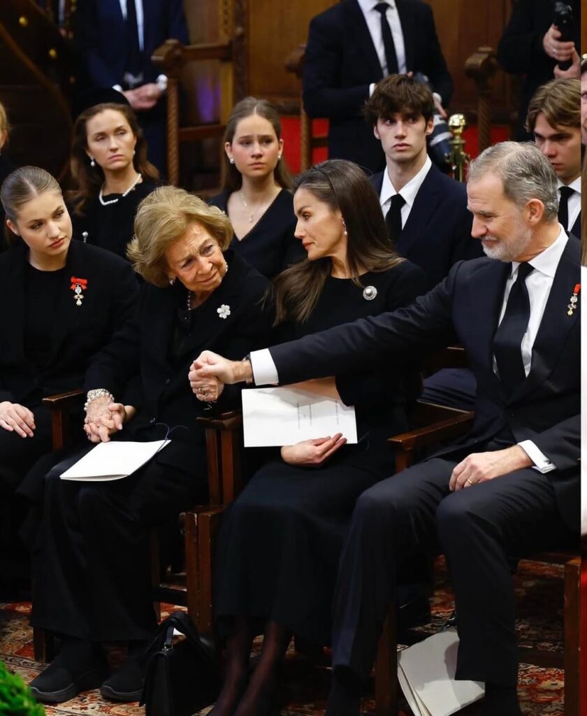 Spanish Royal Family attend Princess Irene of Greece's funeral ceremony in the Royal Cemetery of Tatoi Palace.