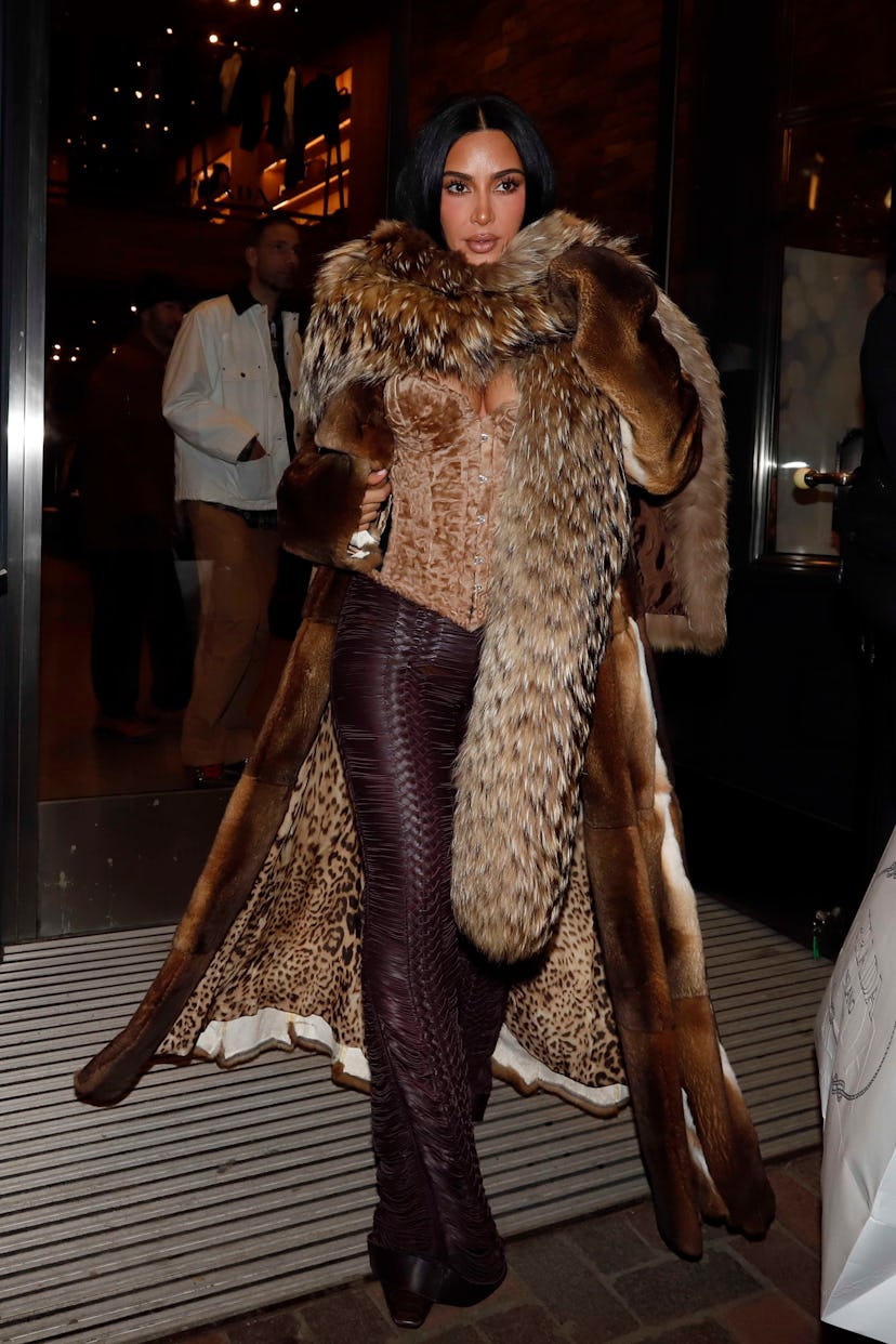 Kim Kardashian is seen leaving Prada on January 1, 2026 in Aspen, Colorado.