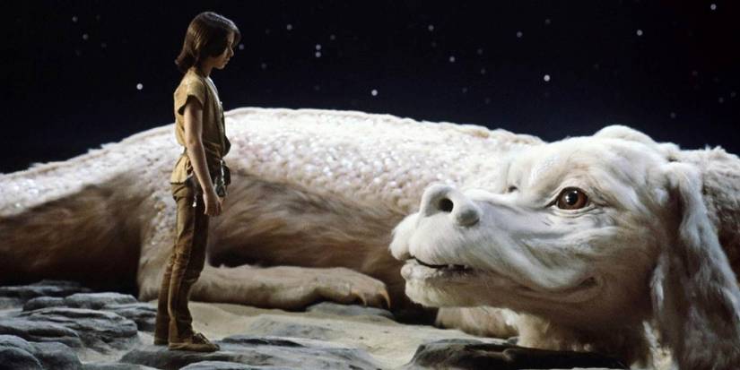 Atreyu-and-Atrax looking at each other in The NeverEnding Story