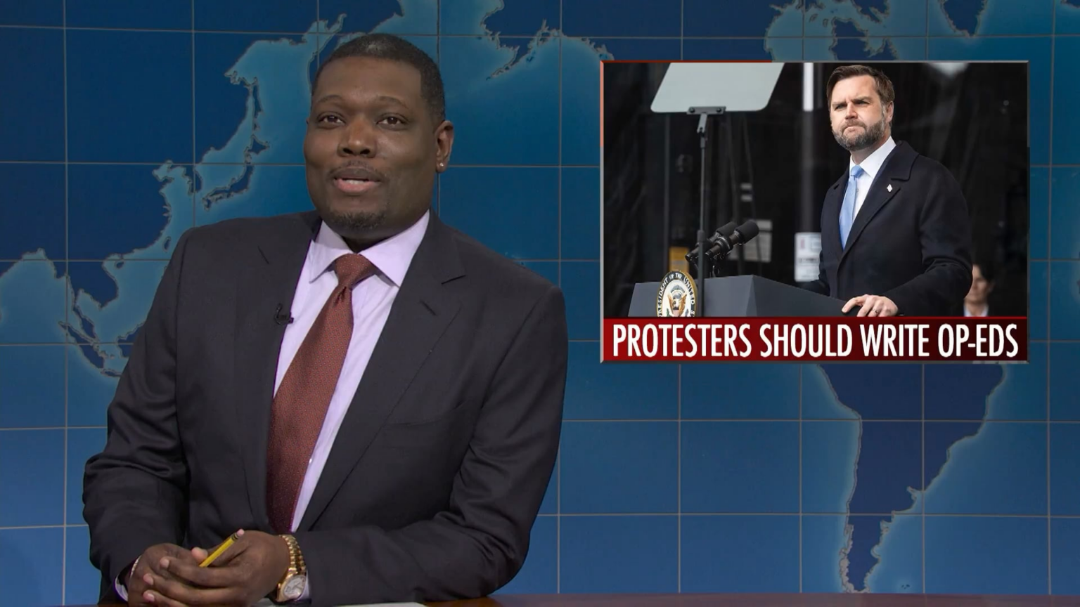 Michael Che comments on ICE during SNL’s Weekend Update: “I get that ICE agents are people—allegedly—and they have a job to do, but at some point while you’re pepper-spraying old ladies or shooting at a nurse, do you ever stop to ask yourself, ‘Are we dicks?’” Michael Che comments on ICE during SNL’s Weekend Update: “I get that ICE agents are people—allegedly—and they have a job to do, but at some point while you're pepper-spraying old ladies or shooting at a nurse, do you ever stop to ask yourself, 'Are we dicks?'”
